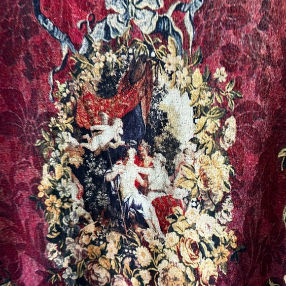 Y2K Edice Black Lace Top Baroque Romantic Gothic Fairy Grunge Sheer Lace Size L - Picture 2 of 6